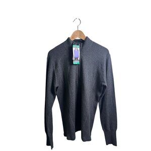 Eddie Bauer Women's Half-Zip Pullover Sweater, Charcoal Grey, Size XL, New with
